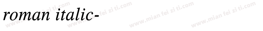 roman italic字体转换